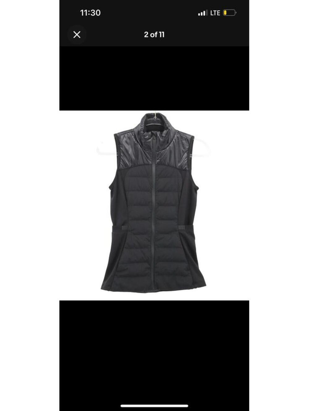 Lululemon Black Quilted Puffer Vest Size 4